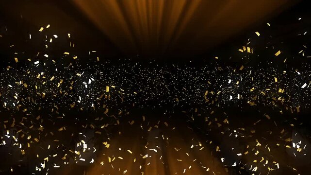 Edge sparks sparking metal foil forming, flowing inward, peaking, thinning into sparkle for stage