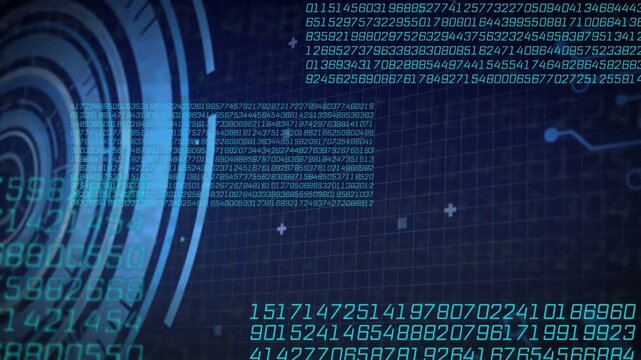 On start radar HUD rings fixed while number matrices growing and sliding, showing live data flow