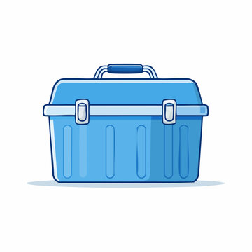 Blue Cooler Box Illustration