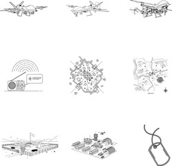 Obraz premium Military aircraft technology identification with dog tag aircraft military illustration technology transport dashboard identification