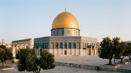 Obraz premium Dome of the Rock in Jerusalem at Dawn
