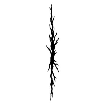 vertical split crack texture for ground concrete wall destruction smash effect dry land vector background