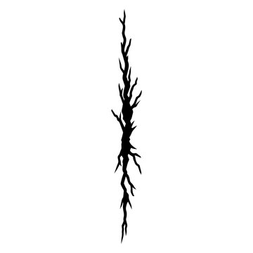 vertical split crack texture for ground concrete wall destruction smash effect dry land vector background