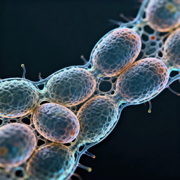 High-quality micrographs of Drosophila salivary gland chromosome cells, showing clear cell structures, large chromosomes, and a clean, dark background.