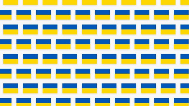 Ukraine Flag Seamless Pattern Background - 4K Geometric Ukrainian National Symbol Loop