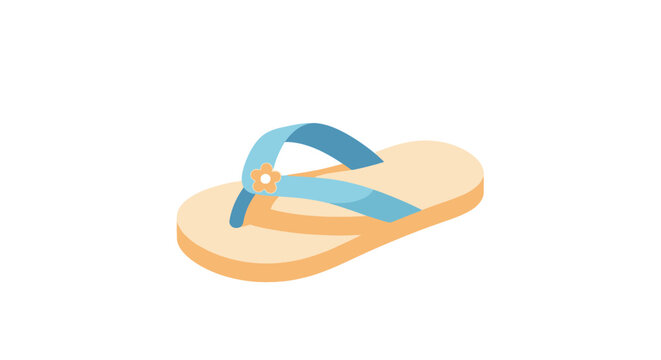 A colorful cartoon flip flop shoe.