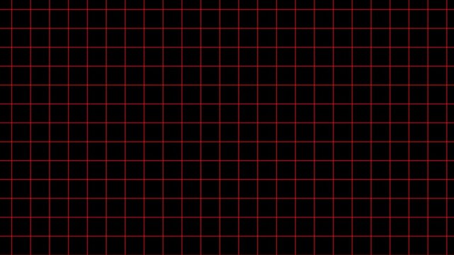 red grid like a blueprint grid animation, square pattern on transparent background or black background, engineering background,  for construction and architecture theme