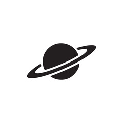 Saturn icon. Planet and ring illustration symbol. space line icons set, editable stroke isolated on white, linear vector outline illustration, symbol logo design style © Taufikur