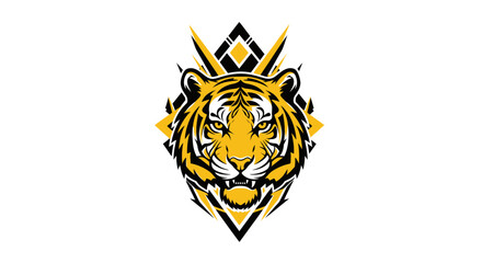 Obraz premium Fierce Tiger Head Mascot Logo Vector