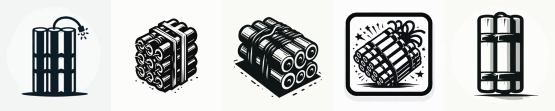 Vector silhouette of dynamite