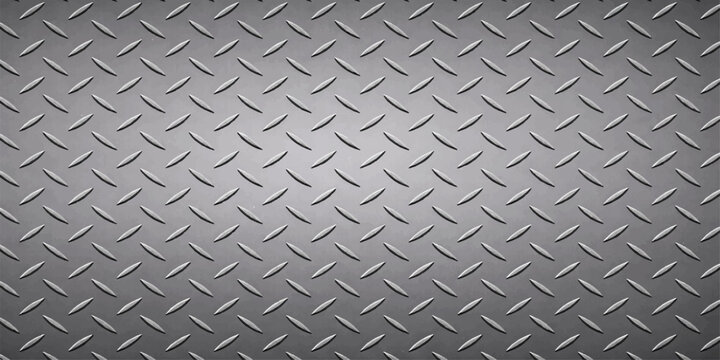 Diamond Plate Steel Texture with Subtle Gradient, Metallic Industrial Pattern for Modern Backgrounds and Designs