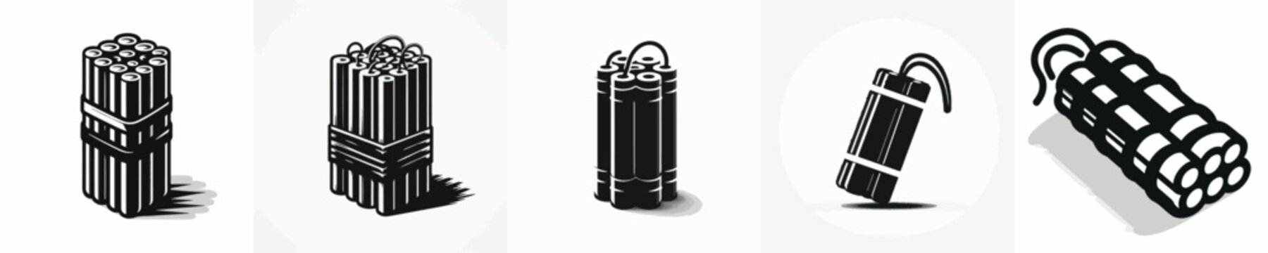 Vector silhouette of dynamite