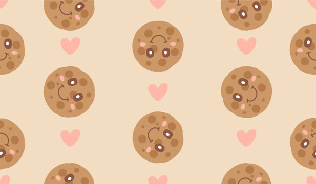 Cookies pattern background vector design