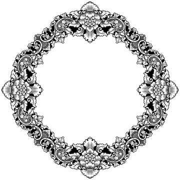 Luxury Antique Filigree Frame Silhouette
