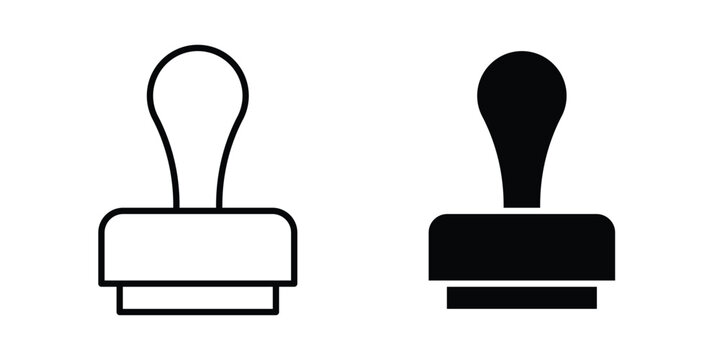 Approval stamp icon for apps and websites. Vector symbols