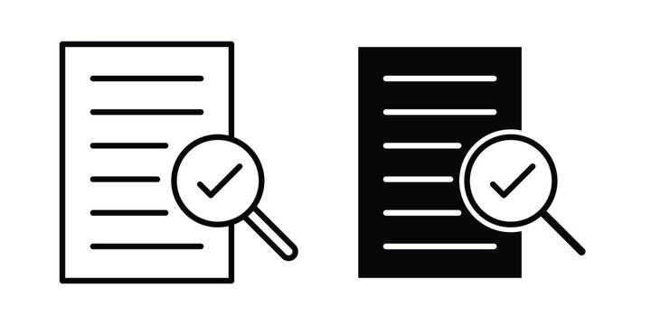 Audit icon for apps and websites. Vector symbols