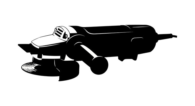 Grinder silhouette black and white isolated design