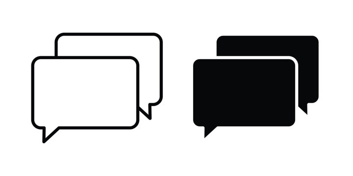 Discussion icon for apps and websites. Vector symbols