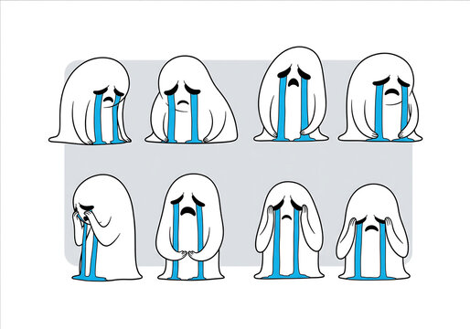 Funny internet reaction sequence showing exaggerated surprised faces with blue outlines in minimalist meme style for viral humor and social media content