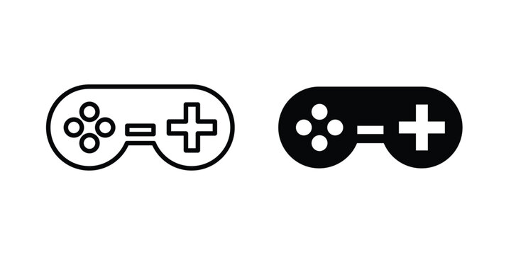 Game controller icon for apps and websites. Vector symbols