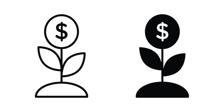 Investment icon for apps and websites. Vector symbols