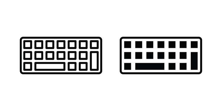 Keyboard icon for apps and websites. Vector symbols
