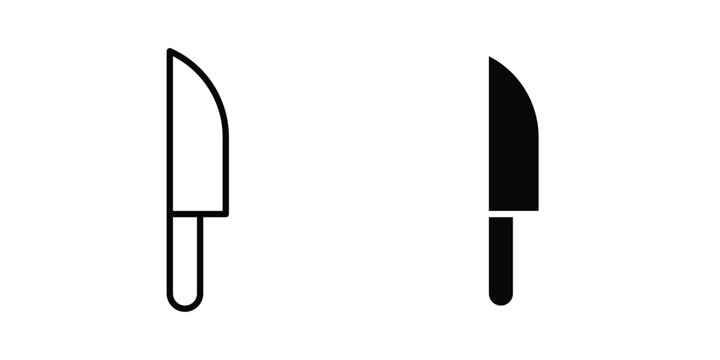 Kitchen knife icon for apps and websites. Vector symbols