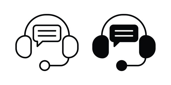 Live chat icon for apps and websites. Vector symbols