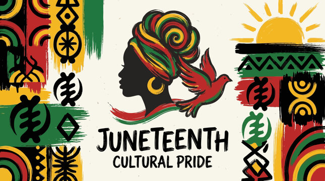 Juneteenth Cultural Pride Celebration Design.