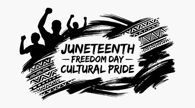 Juneteenth Freedom Day Cultural Pride Logo.