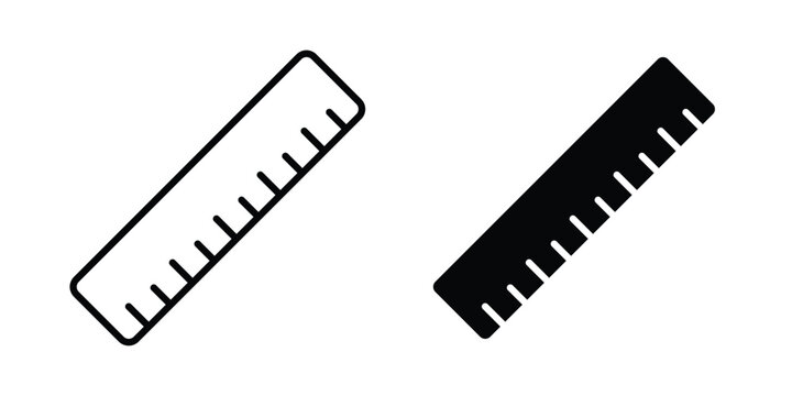 Ruler icon for apps and websites. Vector symbols