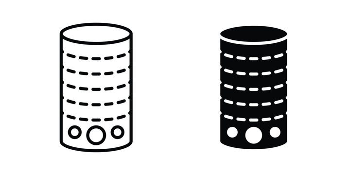 Smart speaker icon for apps and websites. Vector symbols