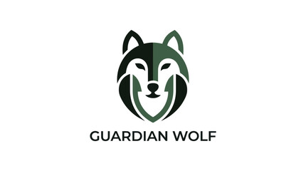 Modern Wolf Logo Design - Guardian Wolf Emblem © johanes