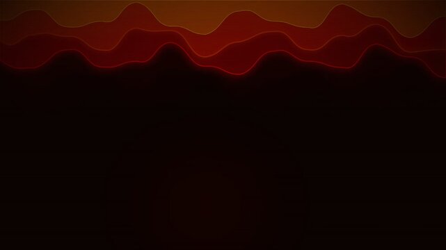 Fire Neon Waves Top Border - 4K Animated Fluid Edge Flame Seamless Loop