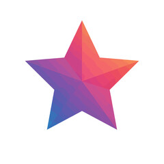 Obraz premium Geometric Star Illustration with Gradient Colors and Modern Design.