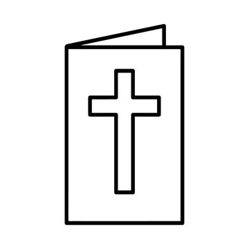 Funeral program icon for memorial service invitation design