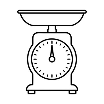 キッチン用はかりのラインアイコン
