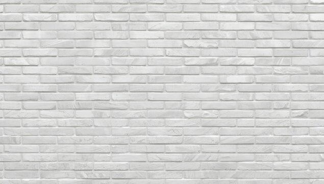 clean white ceramic brick tile wall texture with continuous background