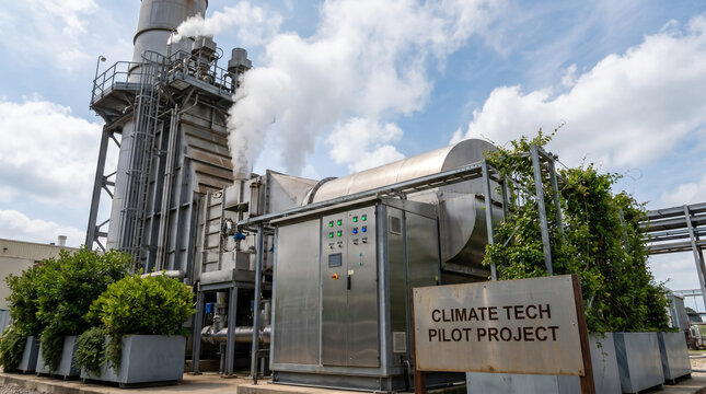 Industrial Climate Technology Pilot Project Facility with Carbon Capture Equipment