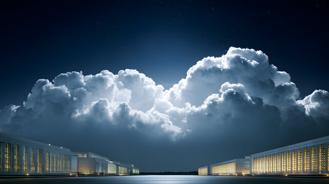 Enterprise Server Farm Dark Environment &mdash; Professional Cybersecurity Data Center Photography