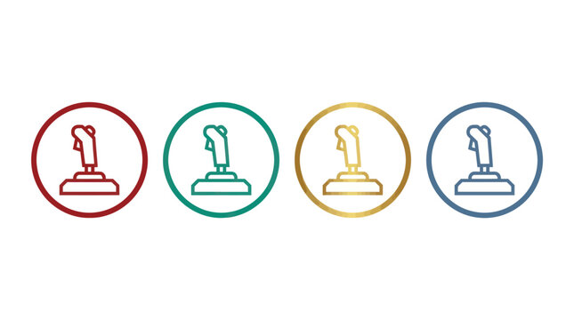 Flight Simulator Joystick Icon Set