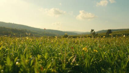 Fototapeta premium Abundant plant growth in isolated pastoral areas