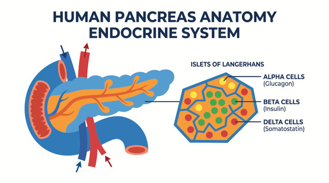 Human Pancreas Anatomy Endocrine System