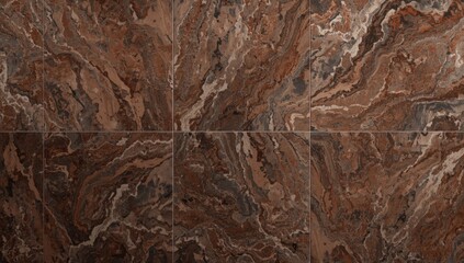 Obraz premium Brown marble tile texture with high detail for background surfaces