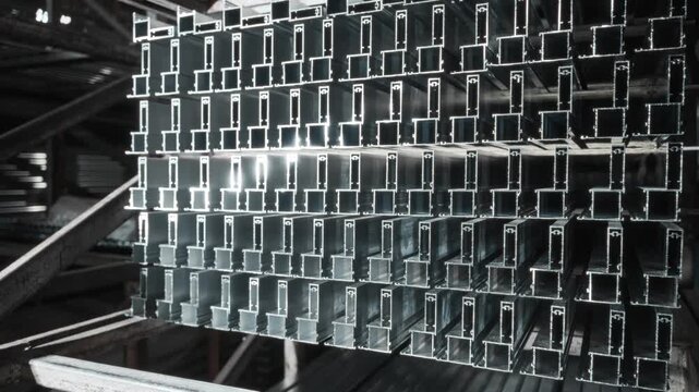 Careful Positioning Of Multiple Profiles On Pallets With Dock Setup For Smooth Industrial Transportation