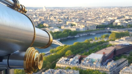Vue depuis la Tour Eiffel, Paris, France © nev0y