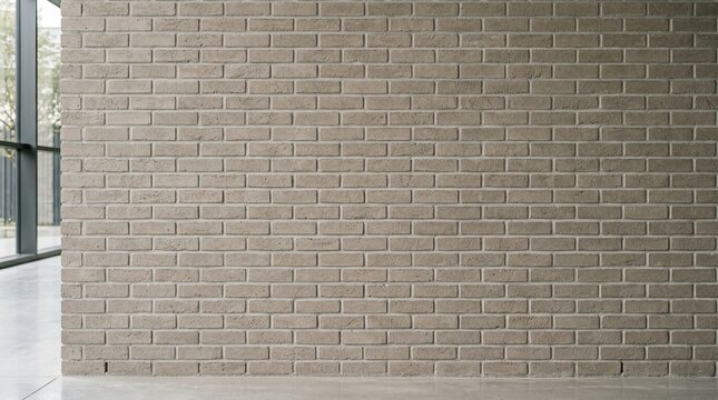 Brick wall with morning light