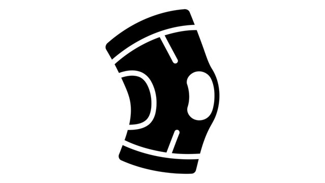Knee compression sports sleeve icon