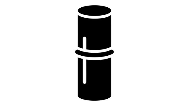 Lip repair balm tube icon, vector illustration of a cosmetic product for lip care and moisture protection isolated on wh