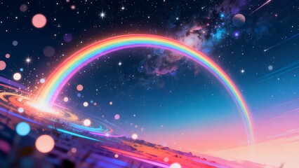 Fototapeta premium Cosmic rainbow in space